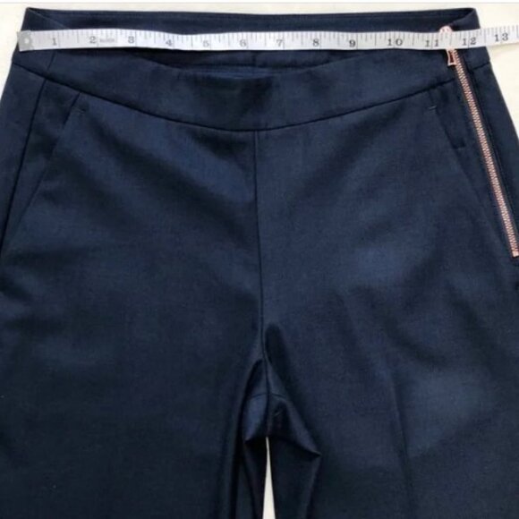 Kit And Ace Go To Trousers Dark Navy Blue Size 0 Wool Dress Pants - Picture 8 of 13